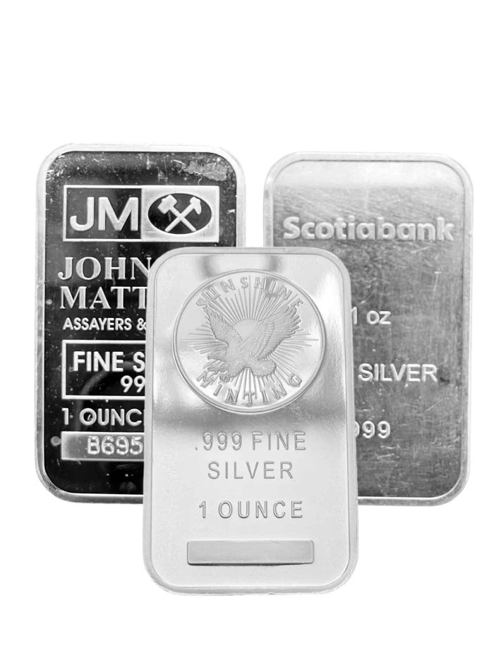 1 oz Silver Bars .999+ Our Choice