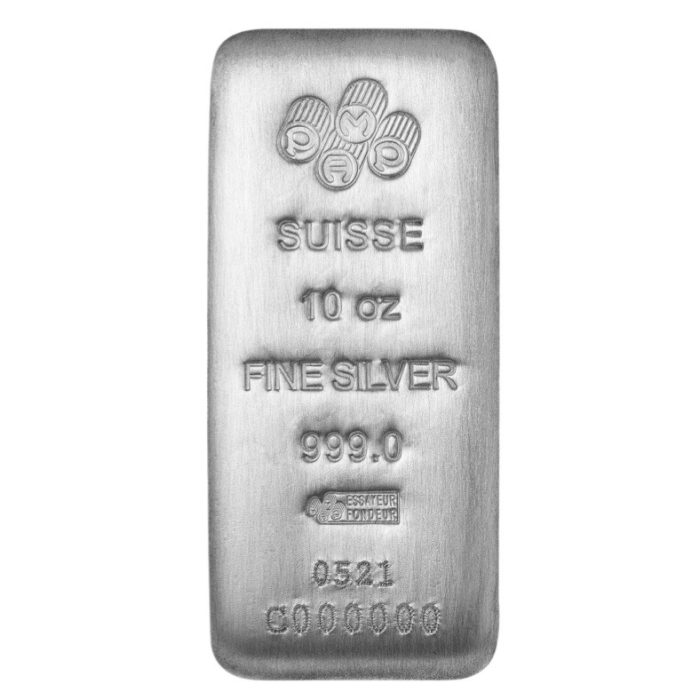 10 oz PAMP Suisse Silver Bar .999