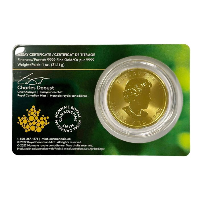 1 oz 2022 Single Source RCM Canadian Gold Maple .9999 - Image 2