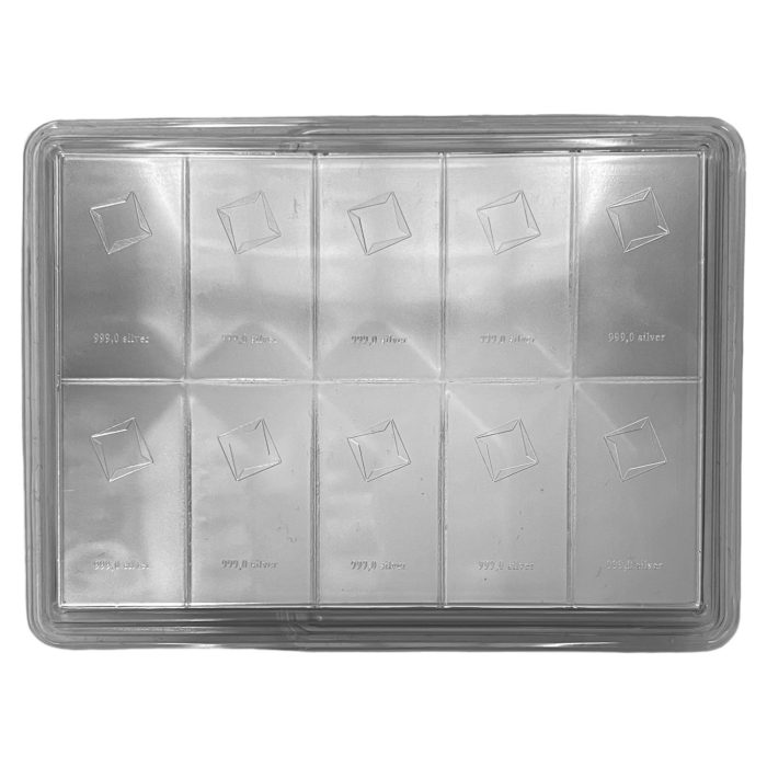 100 gram (10 x 10g) Silver Valcambi Suisse CombiBar .999 - Image 3