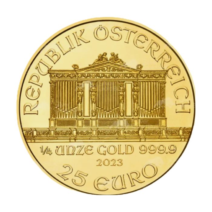 1/4 oz New 2023 Philharmonic Gold Coin .9999 - Image 2