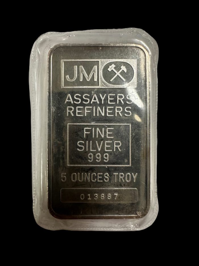 5 oz - Johnson Matthey Silver.999 Bar