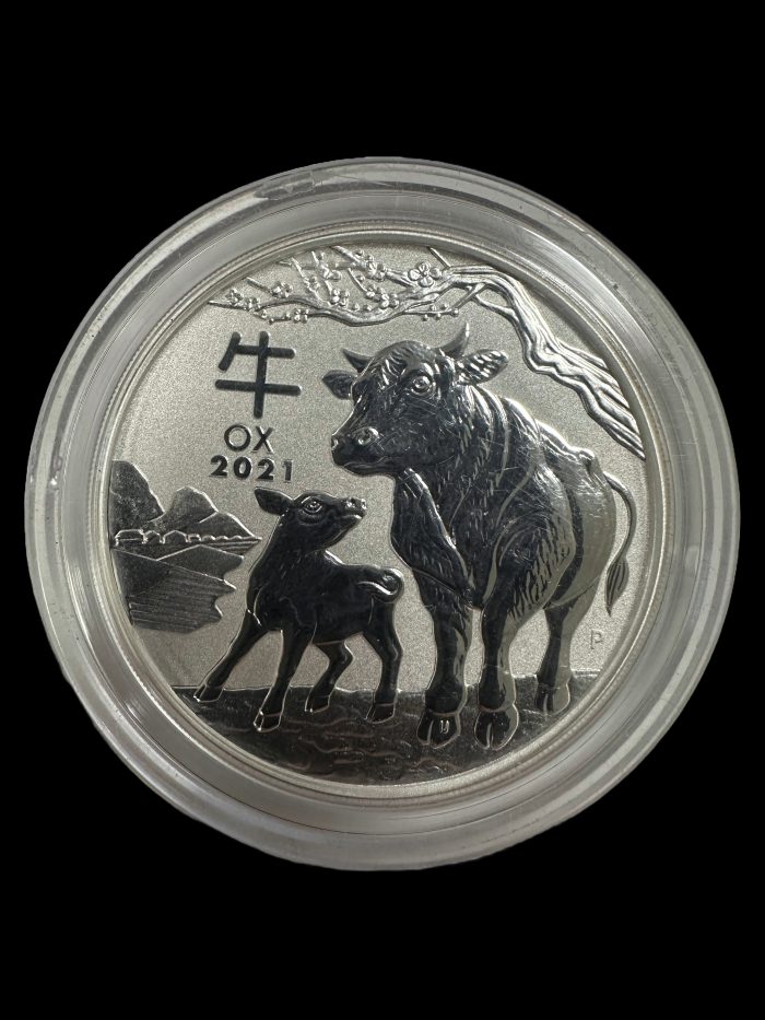 2 oz - 2021 Australia Lunar Year Of The Ox Silver.999 Coin
